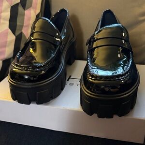 H by Halston Black Patent Loafers Brand new never worn